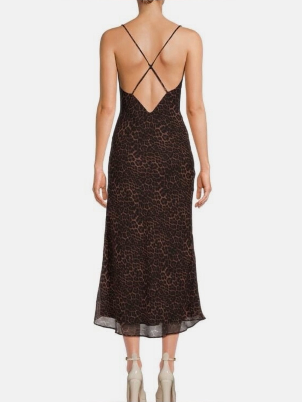 🆕 Bardot Leopard Slip Midi Dress - Picture 3 of 5